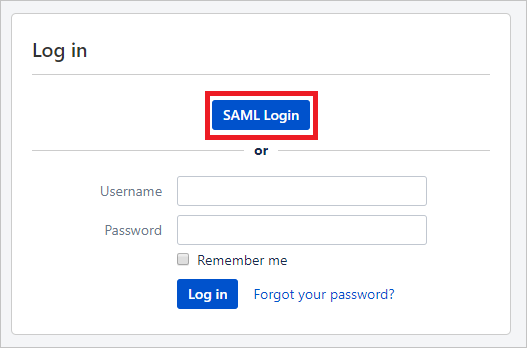 login SAML pengguna