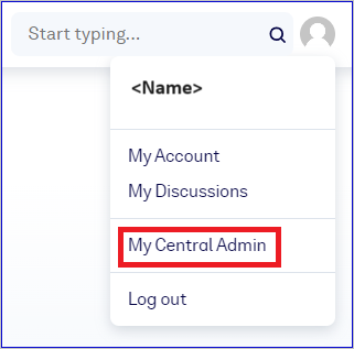 Cuplikan layar yang memperlihatkan getAbstract My Central Admin.