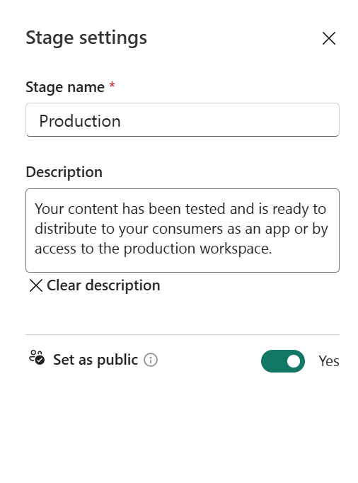 Cuplikan layar pengaturan tahap dengan pengalih 
