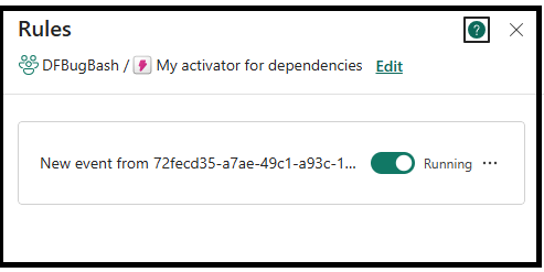 Screenshot memperlihatkan panel kelola aturan pemicu.