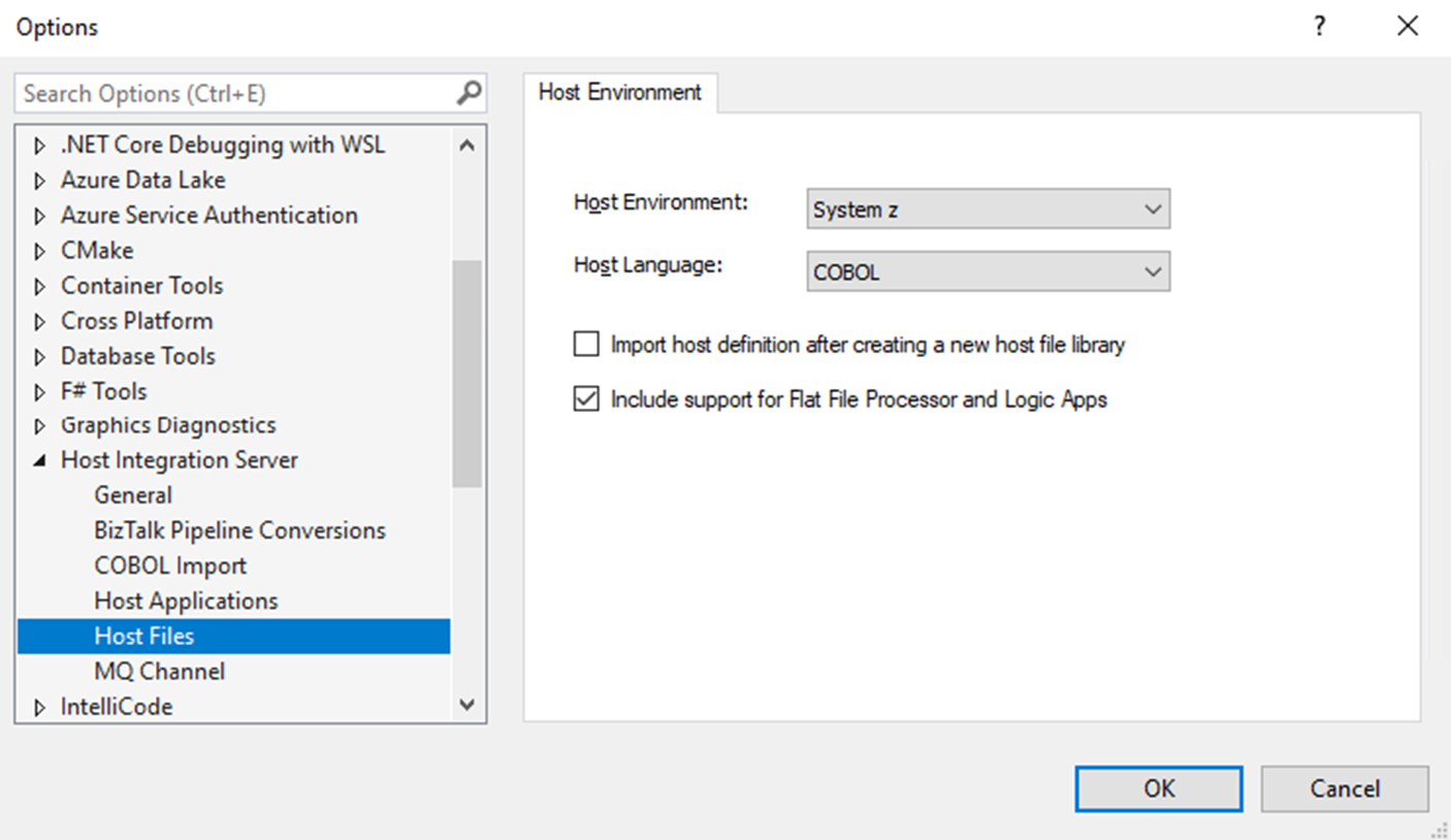 Sertakan dukungan untuk dialog Prosesor File Datar dan Logic Apps