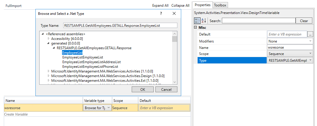 Respons default