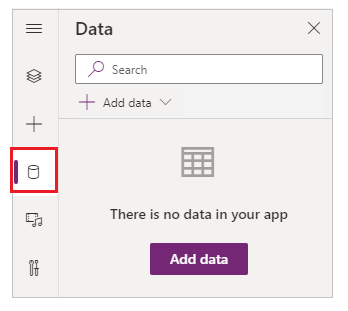 Di panel kiri, pilih Data.