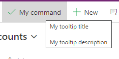 Contoh judul dan deskripsi tooltip perintah.
