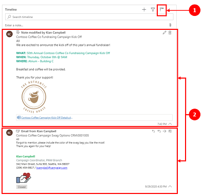 Aktifkan Perluas semua rekaman di Timeline