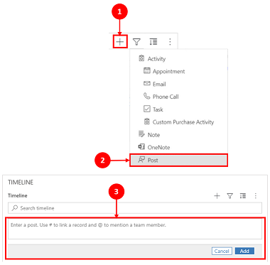 Posting di timeline - Runtime