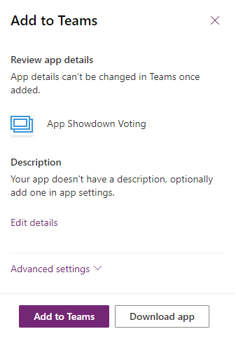 Tambahkan ke panel Teams