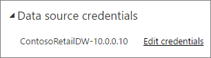 Screenshot of Power BI service's Data source credentials dialog.