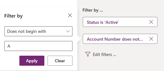 Edit filter Mengedit filter.