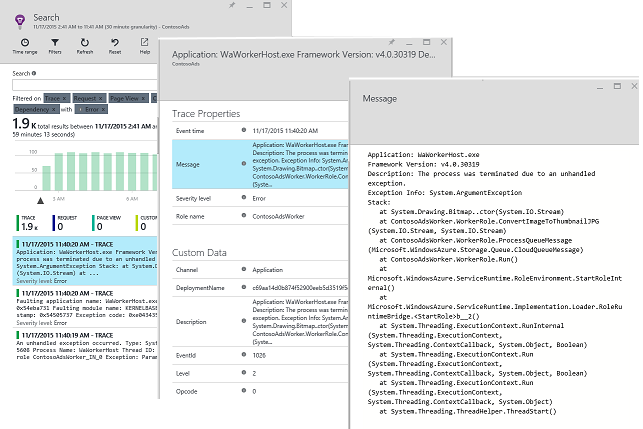 Pencarian Azure Diagnostics