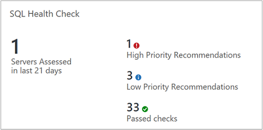 Gambar petak SQL Health Check