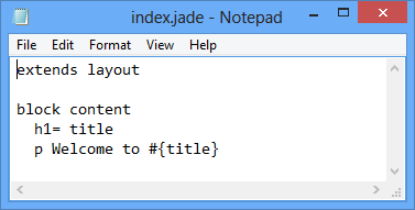 Isi dari file index.jade.