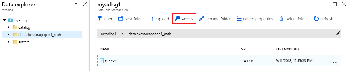 Mengatur ACL pada sistem file Data Lake