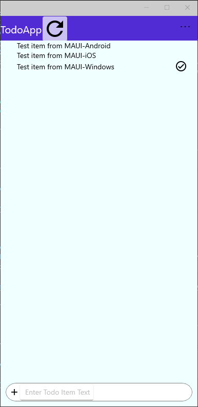 Cuplikan layar aplikasi Windows yang sedang berjalan memperlihatkan daftar tugas.