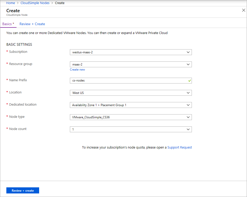 Pilih Node CloudSimple