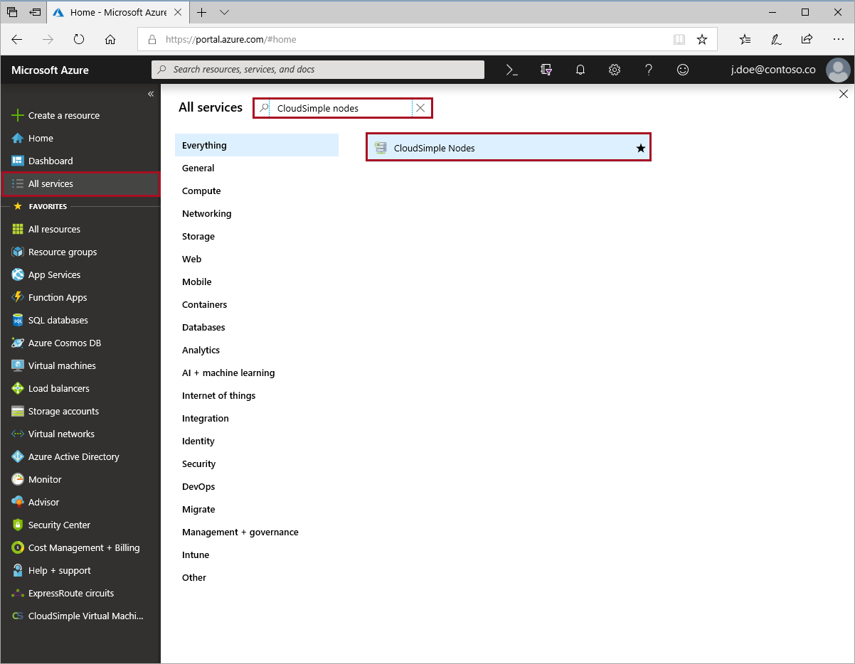 Telusuri node CloudSimple