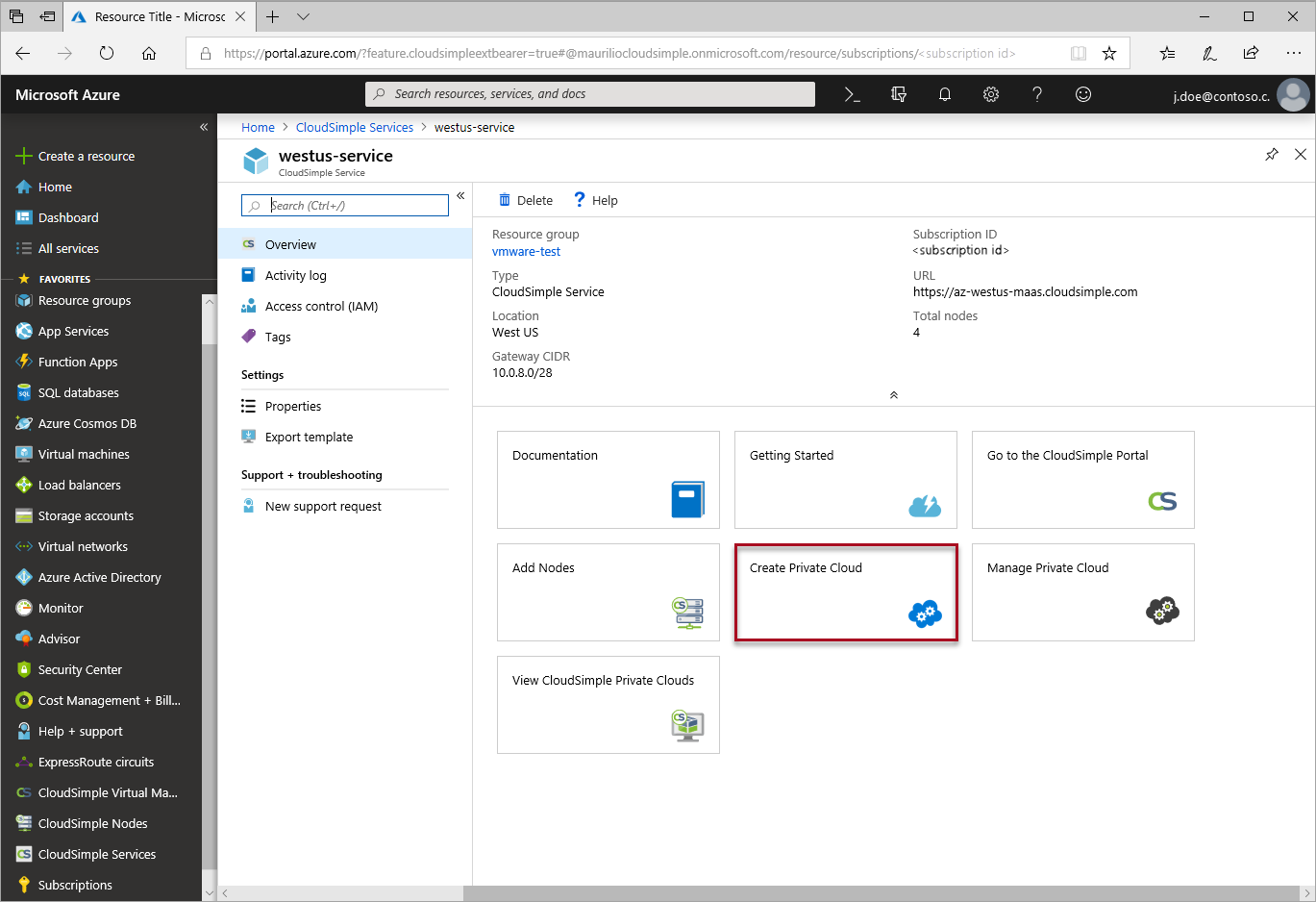 Buat Cloud Privat dari Azure