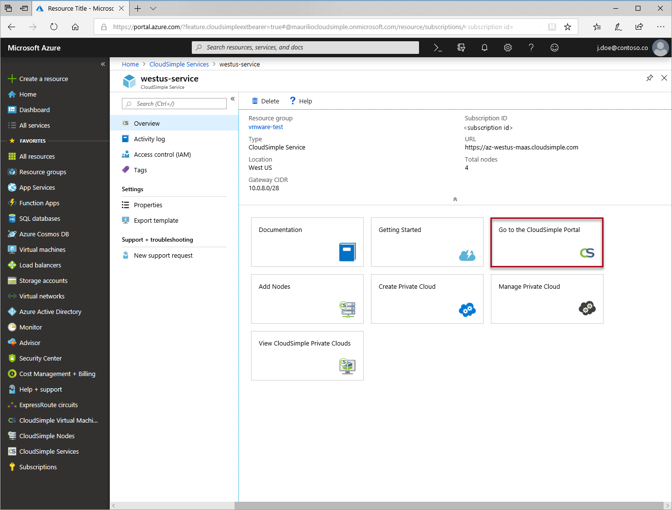 Bukalah portal CloudSimple