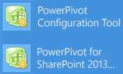dua alat konfigurasi PowerPivot