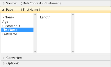 Data binding builder for a single instance