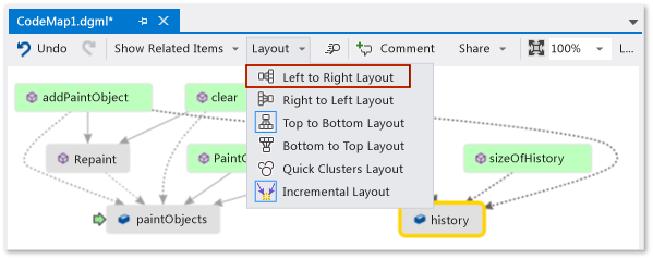 Code map - Change layout