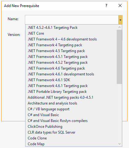 add vsix prerequisite