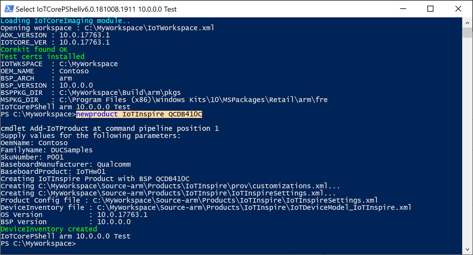 Screenshot - Powershell New Product