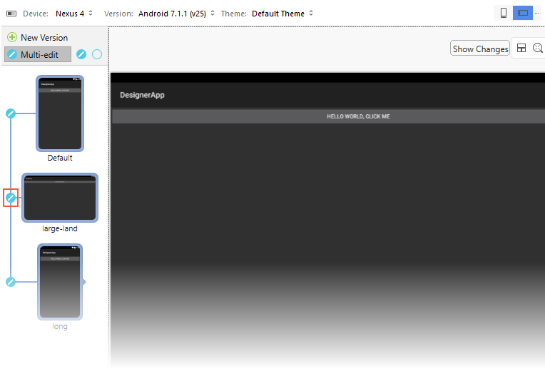 Unlink middle layout Unlink middle layout