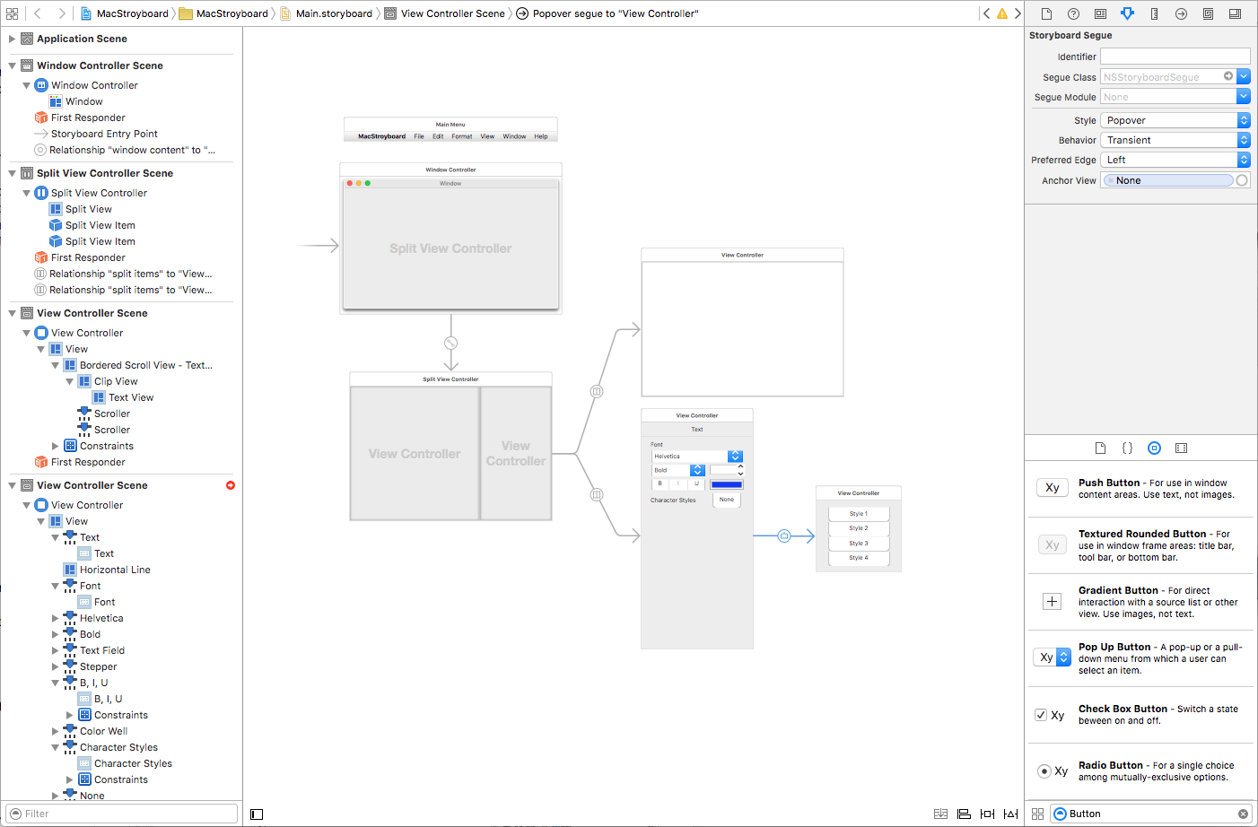 Papan cerita di Penyusun Antarmuka Xcode