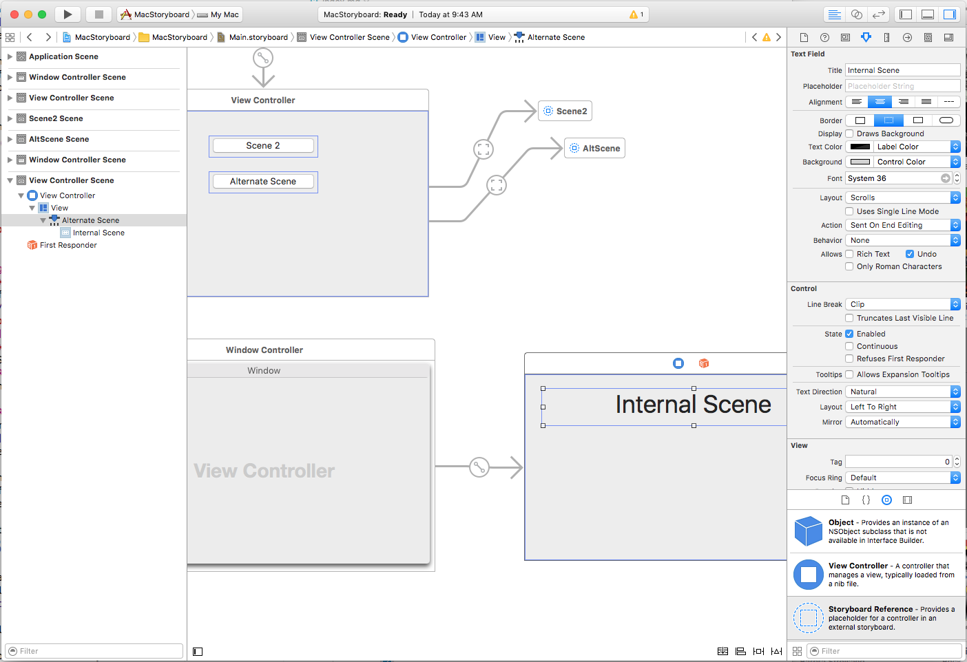 Mengedit papan cerita di Xcode