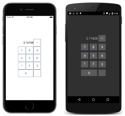 Cuplikan layar tiga kali Keypad Grid