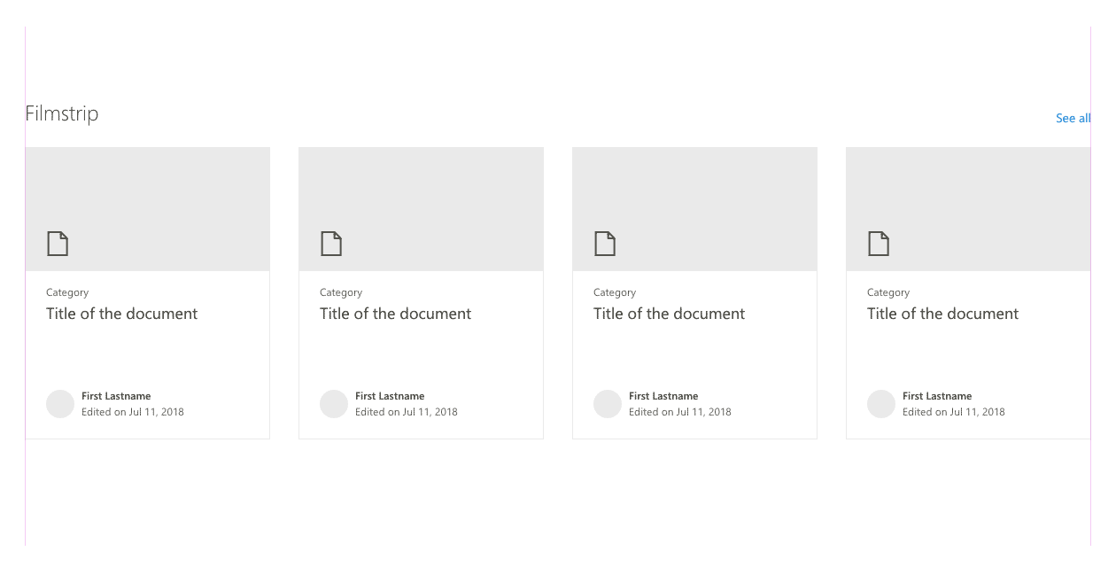 Animated gif showing the Filmstrip layout reflowing across breakpoints