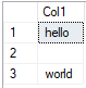 Hasil kueri menggunakan kelas <span=