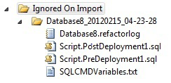 SSDT Diabaikan pada Impor Folder