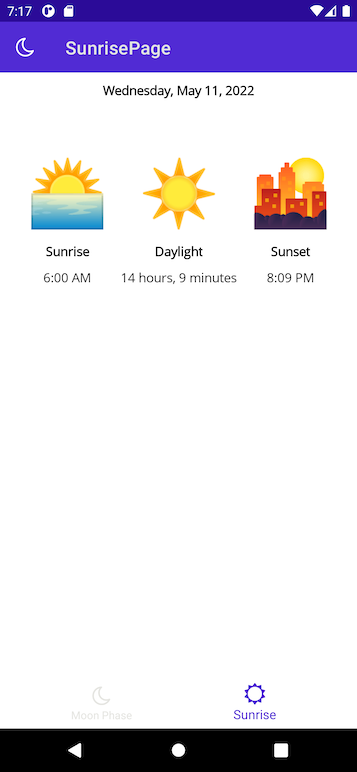Cuplikan layar aplikasi yang berjalan dengan dua tab alih-alih menggunakan menu flyout.