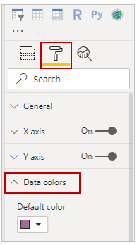 Gambar opsi format Visualisasi untuk warna default.