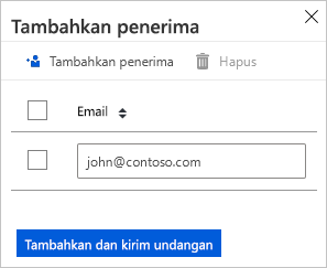 Tambahkan kontrol penerima di portal Microsoft Azure untuk mengirim pemberitahuan email.