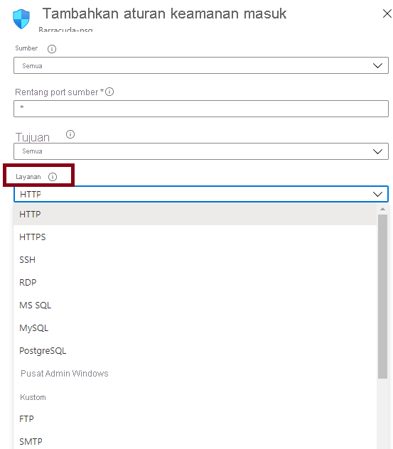 Screenshot that shows how to configure source and destination settings to create a security rule in the Azure portal.