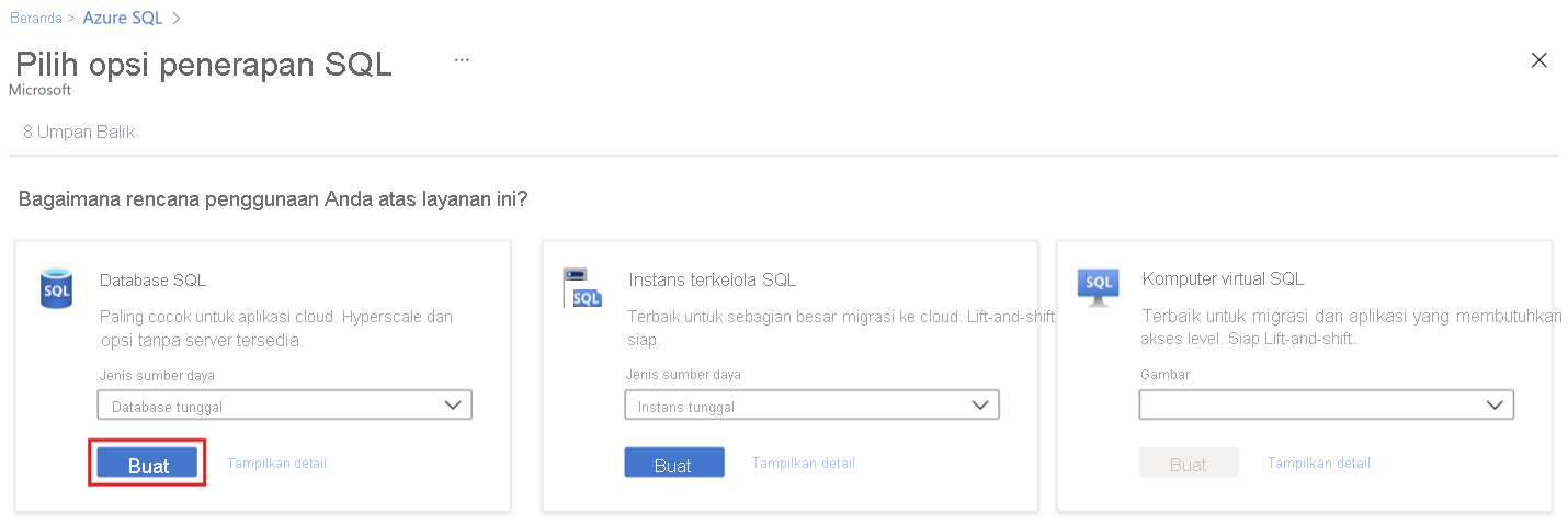Cuplikan layar memperlihatkan cara mengaktifkan fitur ledger untuk database Azure SQL.