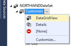 Mengikat sumber data ke DataGridView