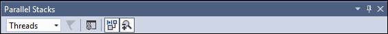 Parallel Stacks toolbar. Screenshot of Toolbar in Parallel Stacks window.