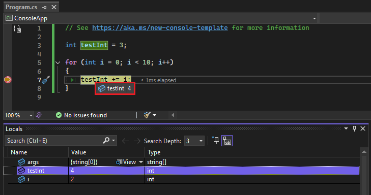 Cuplikan layar menampilkan status aplikasi