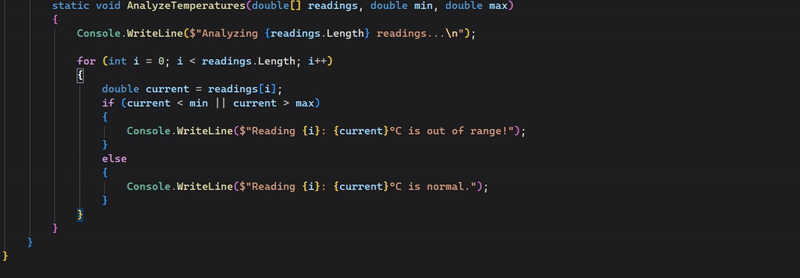Variabel loop sebaris dan nilai parameter metode ditampilkan di samping ekspresi kondisi selama proses debugging