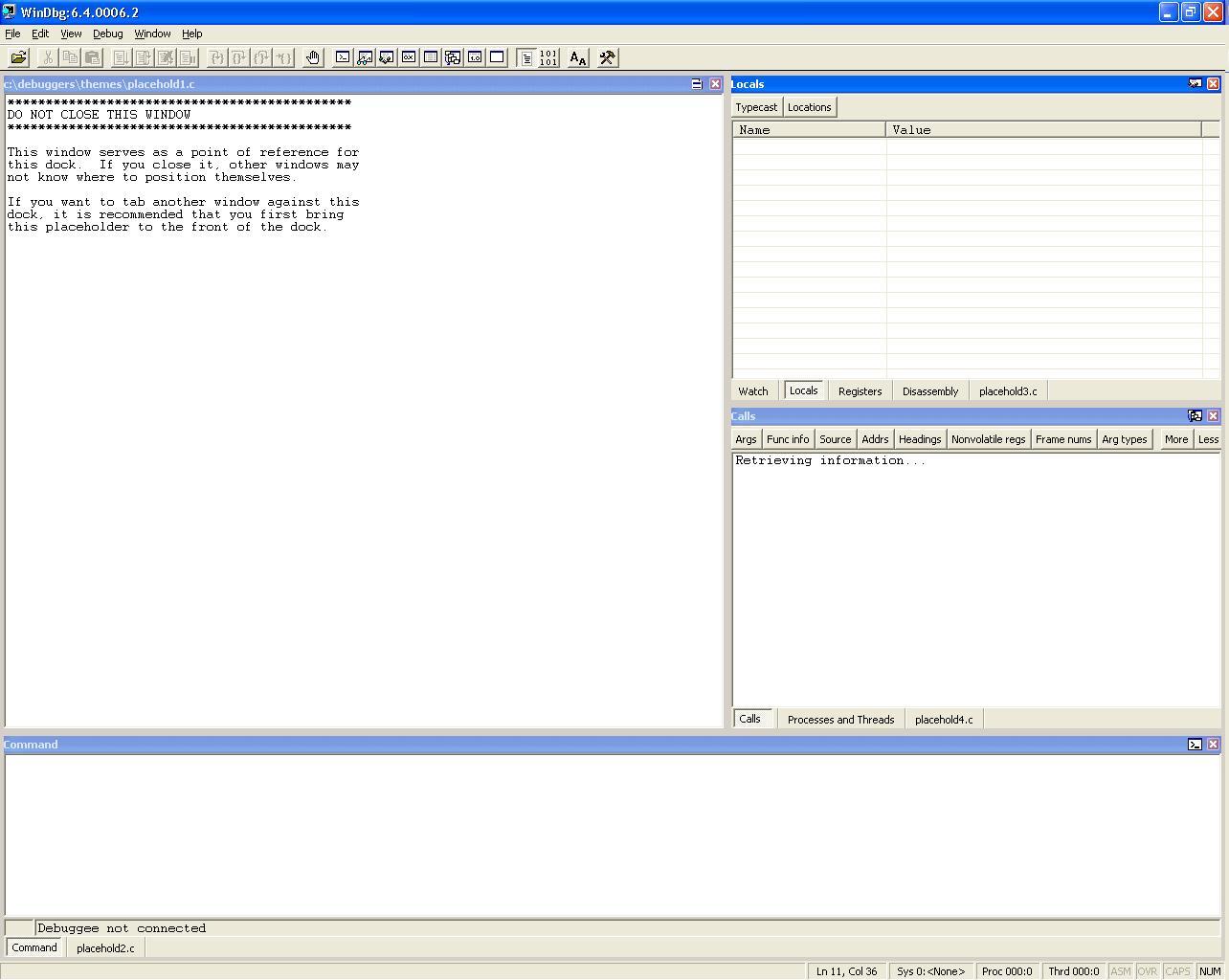 Cuplikan layar tema Standard.reg di Alat Debugging untuk Windows.