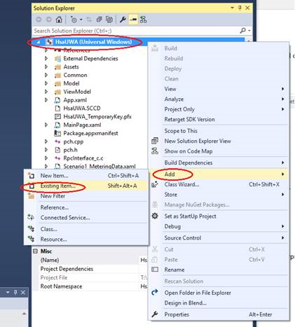 Menambahkan file SCCD ke dalam paket appx.