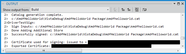 cuplikan layar jendela output.