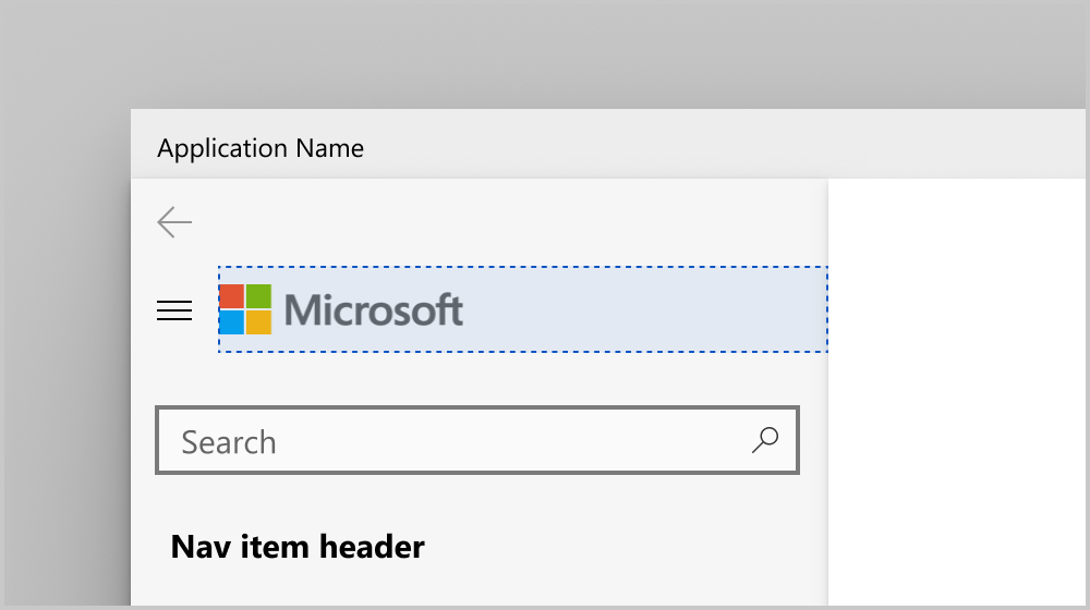 Navigasi kiri header panel