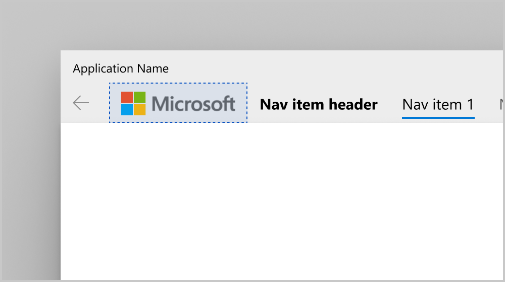 Navigasi atas header panel