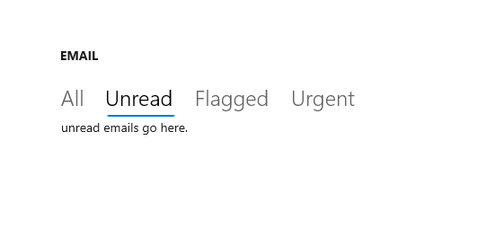 Fokus default menggaris bawahi header terpilih