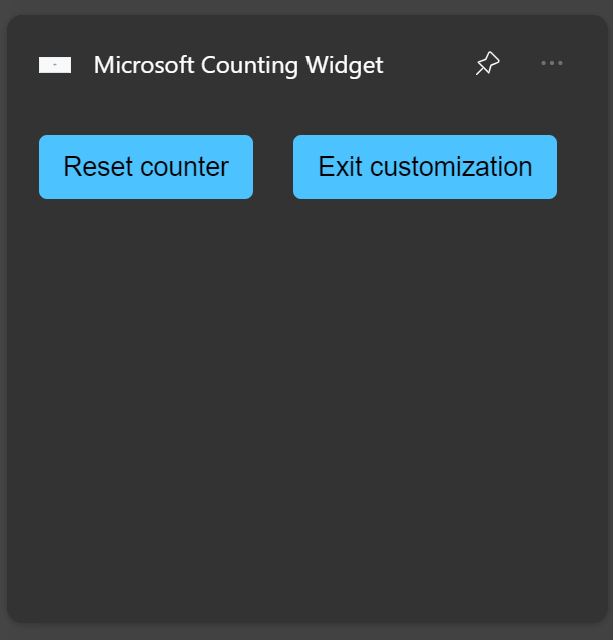 Cuplikan layar yang menunjukkan UI kustomisasi widget.